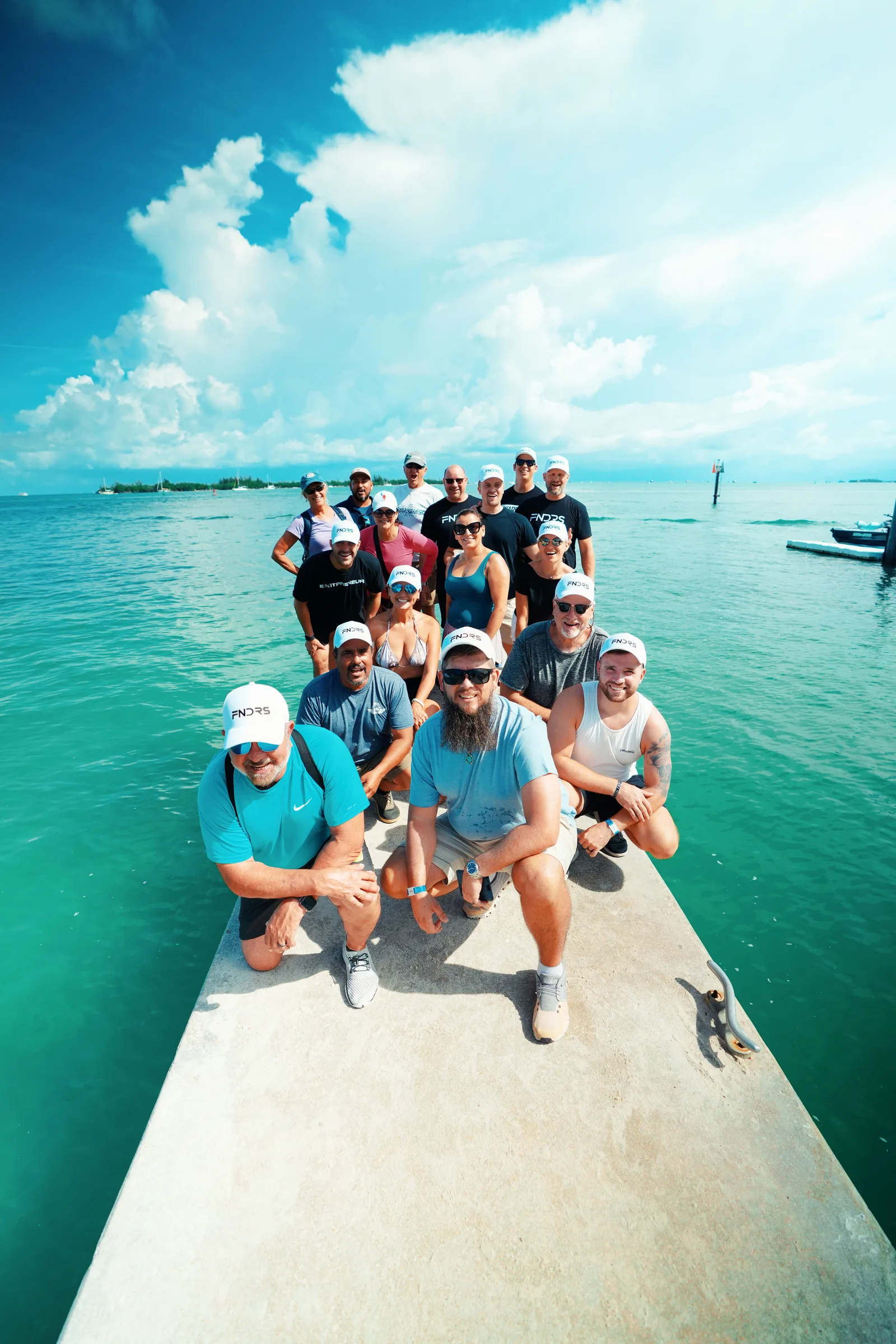 The Exitcation cohort on the pier in Key West