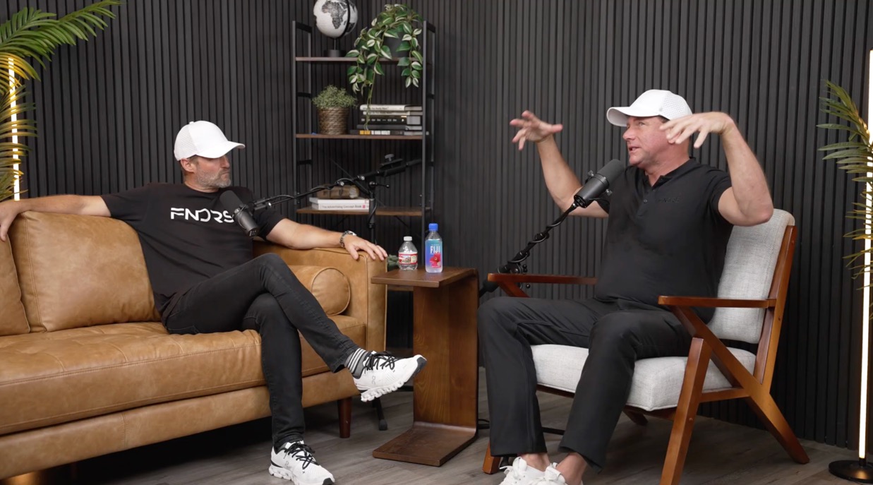 Nick Long and Troy Hoffman in the podcast studio