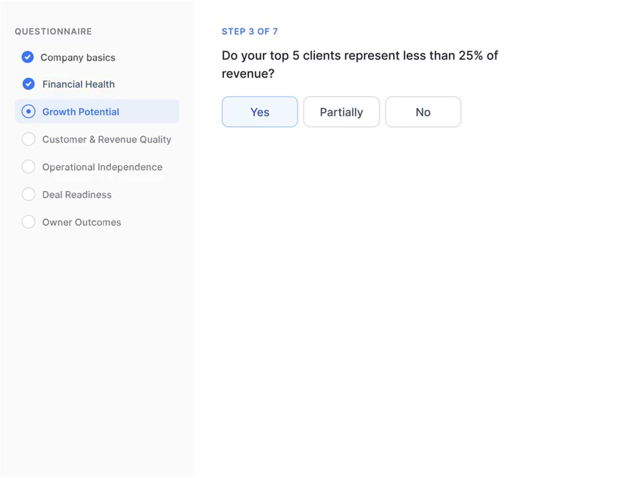 Valuation in the FNDRS platform